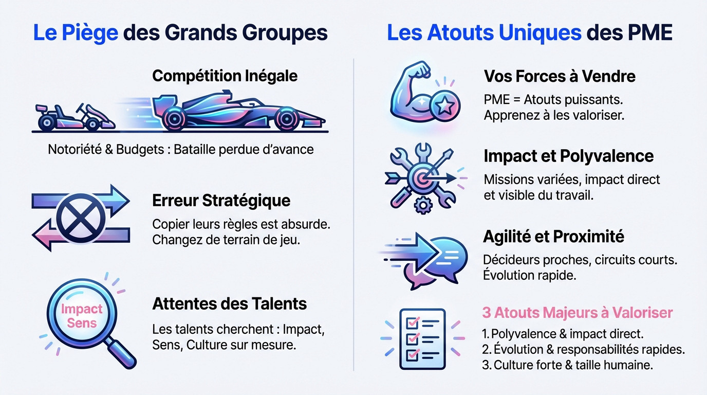 Stratégie de recrutement PME : valorisez l'agilité face aux grands groupes