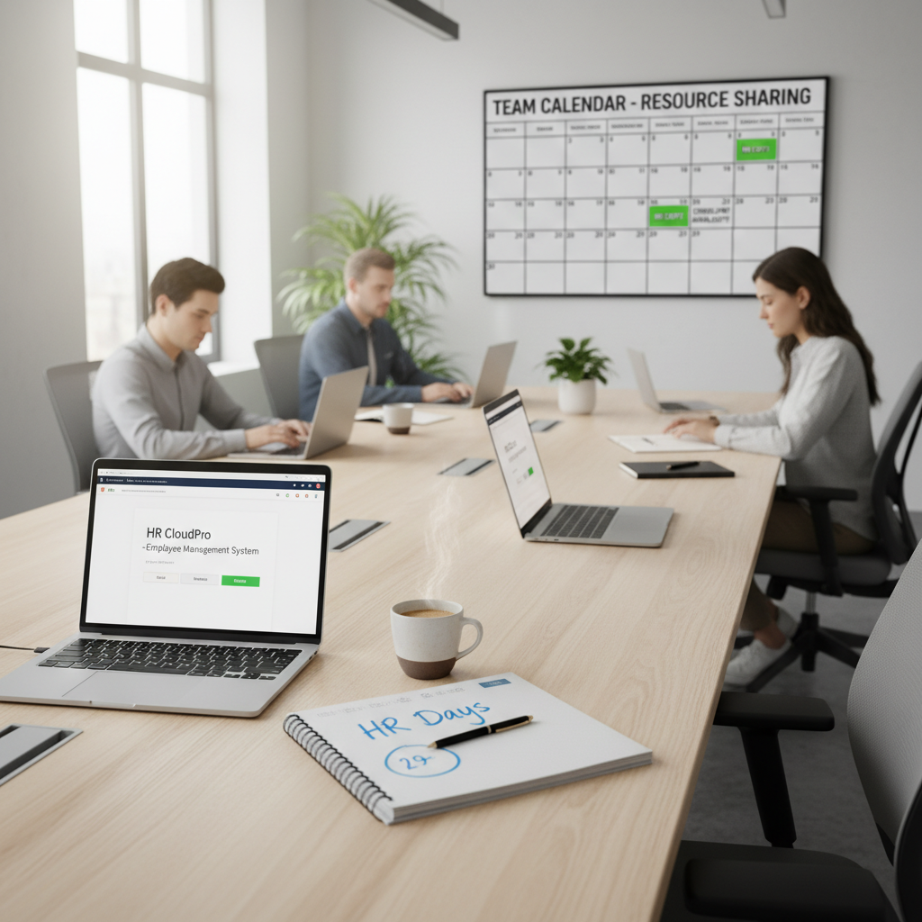 Espace de travail flexible avec planning de jours RH partagés